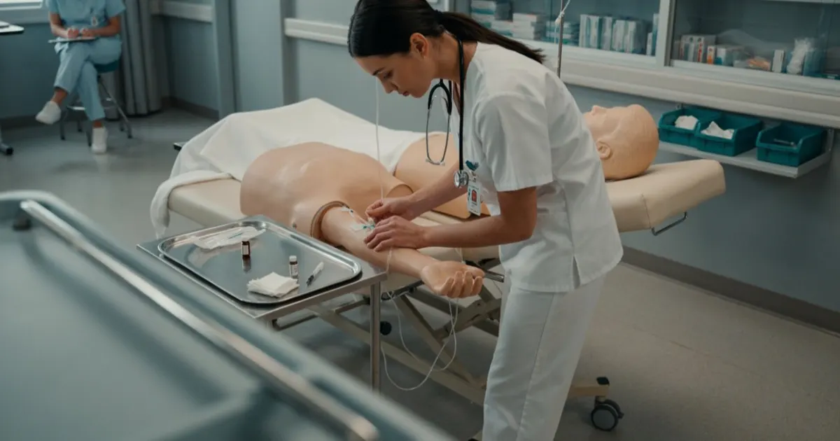 Students training in a lpn program